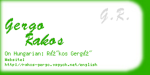 gergo rakos business card